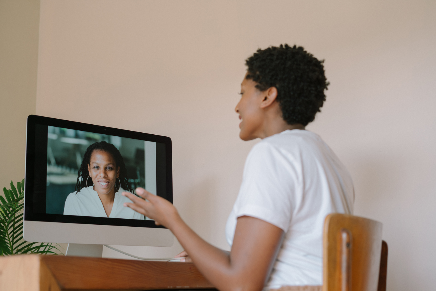 Woman Having Virtual Meeting at Home